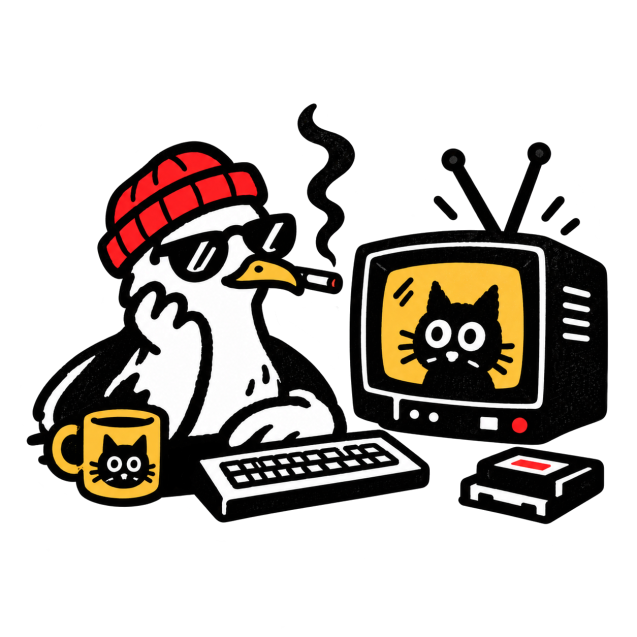 Retro computer and television illustration