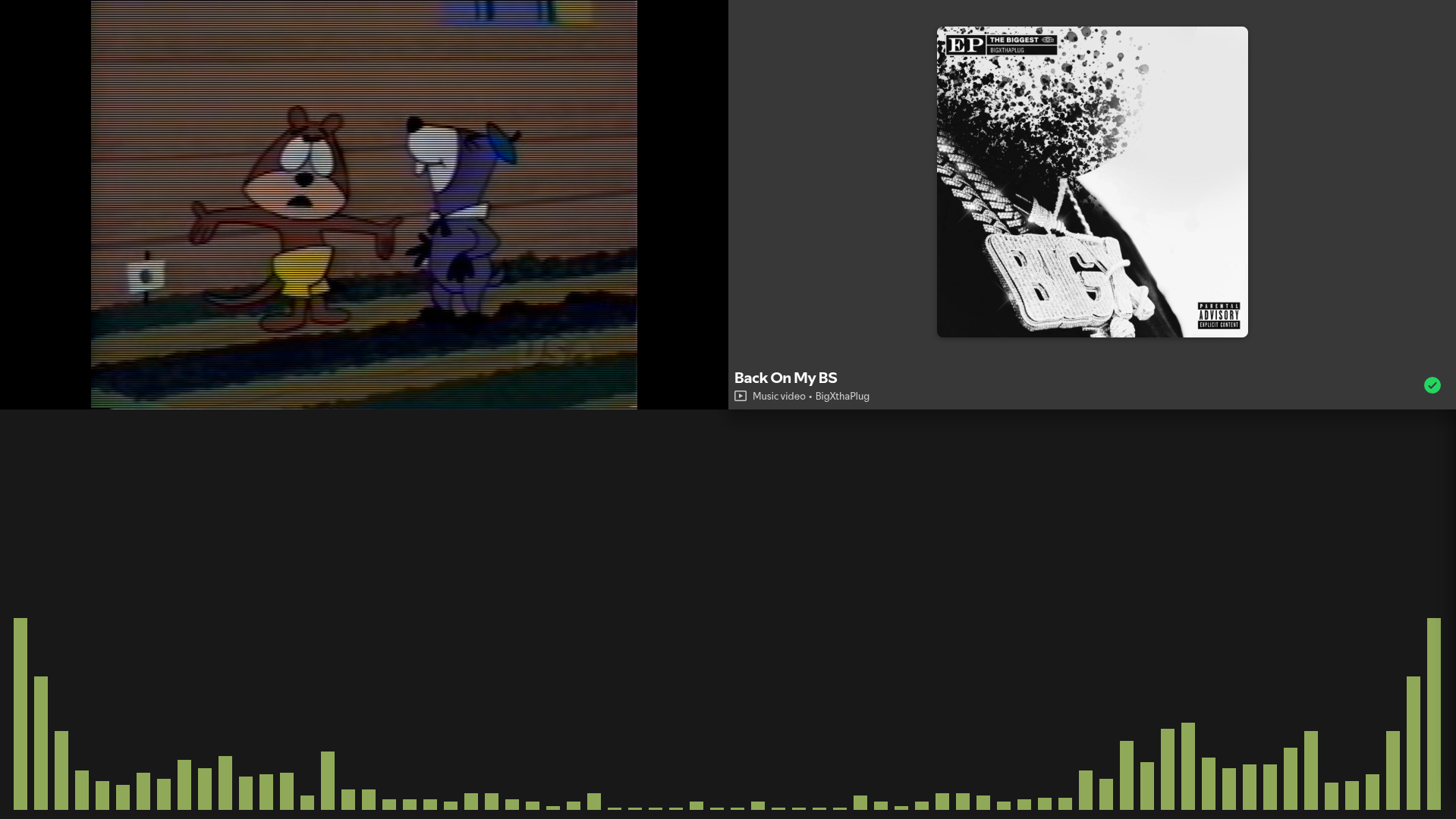 Music Mode running on my Linux desktop